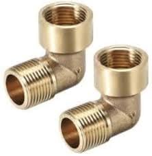 1/4"inch BSP male thread x 1/4" inch BSP female thread Brass Elbow connector fittings - 3 Nos-picture-24
