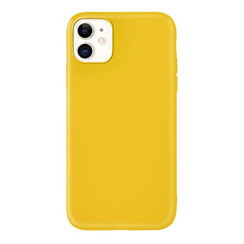 FEFLO Design and Manufacture 6.1 Inch Fine Hole Grind TPU Shell Compatible con iPhone 11 - Yellow Cover