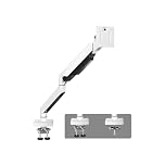 Monitor Stand Single Monitor Desk Mount, Heavy Duty Monitor Arm for 17-49 inch Screens up to 33lbs, Fully Adjustable Ultrawide Single Monitor Mount, VESA 75/100mm Desk Accessories(White)