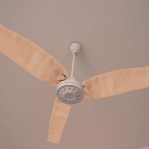 Cabilock Funda Aspas Ventilador Techo，Cubierta Protectora Para Ventilador De Techo De Tela，Funda Lavable Y Reutilizable Para Aspas InstalacióN Para Hogar