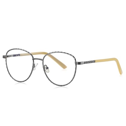 Lunettes ovales en métal pour femmes finies les montures lourdes qui marquent le nez