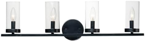 Maxim Sentinel - 4 Light Bath Vanity-8 Inches Tall-Black Finish