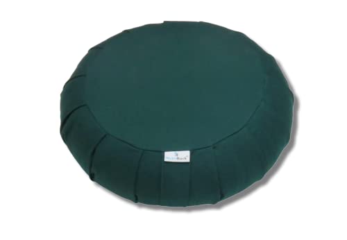 Image of Buckwheat ZAFU Meditation Cushion Filled with Buckwheat Hulls (Dark Green)