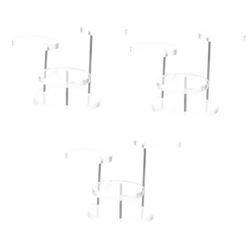 HEALLILY 3pcs Jewelry Display Cards Picture Stands for Display Acrylic Riser Stand Ring Holder
