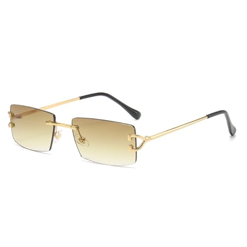 Lunettes de soleil sans monture légères anti-marques, lunettes mode marron confort absolu
