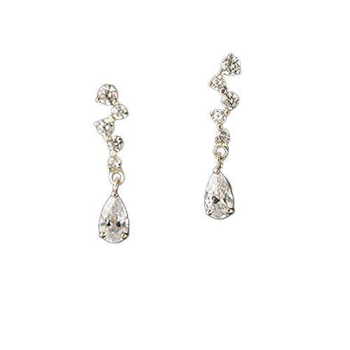Boucles d'oreilles en cristal anti-allergie or argent sterling
