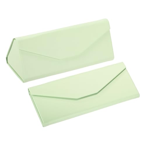 Image of PATIKIL Foldable Glasses Case, Triangle Magnetic Sunglasses Organizer Case PU Leather Hard Eyeglass Case for Women (2 Pcs)