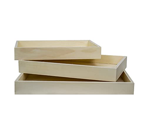 Fair Set 3 pz Vassoio in Legno Naturale da Portata...
