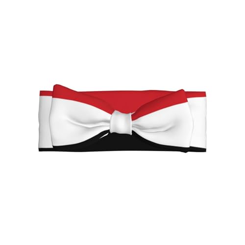 Yemeni flag Baby Bow Headband. Comfortable baby headband, suitable for daily wear and photo props.