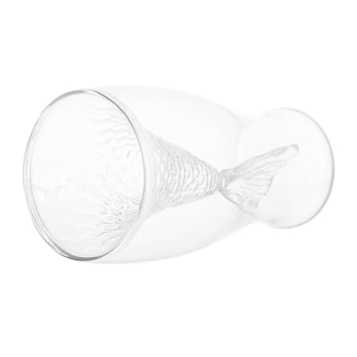 BRIGHTFUFU 透明な二重構造ガラスビールマグカップ 美人魚デザイン 飲み物用ウイスキー兼用 おしゃれなパーティーグラス 家用ジュース ミルク