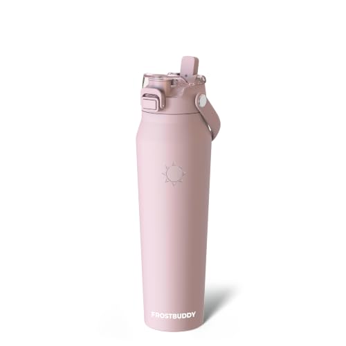 Frost Buddy Bottle Buddy 32oz Water Bottle - Sip or Chug Lid (Mia Pink)