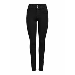 ONLY dames Jeans Onlrain Life Hw Sk Wide W/B Pimblack