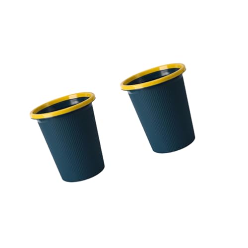 Set 2 canecas de basura de plástico 24.8x16x23cm azul oscuro miniatura 7