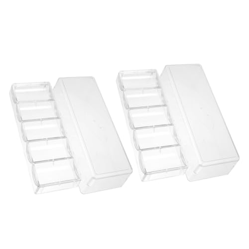 Totority Poker Chips Case Poker Chips Tray with 100 Chips Poker Chip Rack Chips Box with Cover Sturdy Organizer Box