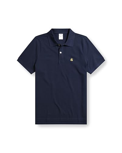 Brooks Brothers Men's Cotton Pique Stretch Logo Short Sleeve Polo Shirt
