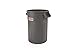 Suncast Commercial Products 32 Gallon Trash Can with Vented Channels, Ergonomic Handles, Rolled Upper Lip, Made in the USA, Gray