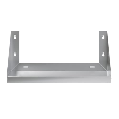 Image of AmGood Stainless Steel Wall Shelf with Side Guards (24 inch Long x 12 inch Deep)