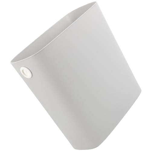 Caneca de basura estrecha plástica gris para espacios pequeños