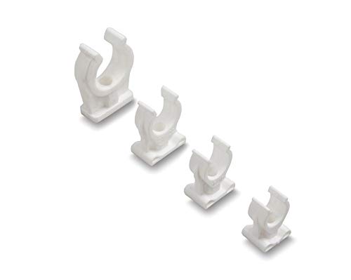 Armar Trading Ltd White 20Mm-22Mm Snap-In Open Clip With Screw/Snap-On Pipe Bracket/Tube Clamp