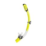 Swim Training Snorkel for Pool, Swimming Center Scuba Snorkel, Diving Snorkel for Adult Kids and Underwater, Snorkeling Accessories with Fully Dry Water Shutoff Valve and Silicone Nozzle