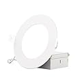 INFIBRITE 4 Inch 5000K Daylight 9W 750LM Thin LED Ceiling Light Kit, Dimmable, Wet Rated (6 Pack)
