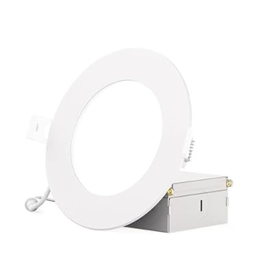 INFIBRITE 4 Inch 5000K Daylight 9W 750LM Thin LED Ceiling Light Kit, Dimmable, Wet Rated (6 Pack)