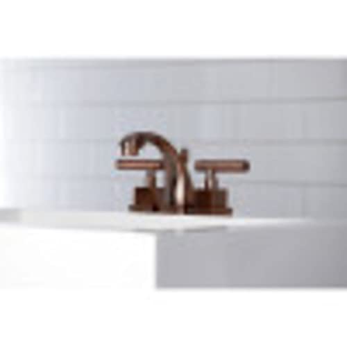 Robinet de toilettes en laiton moderne double commande aux finitions géométriques - 6