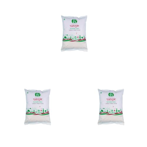 Image of S Siddhagiri's SATVYK THE HEALTH re STORE Whole Wheat Flour - (5kg) - Stoneground | Whole Wheat Atta | Sharbati Variety | Chakki Fresh Wheat Atta | High Dietary Fiber Genhu Atta | Slow Processing - No Heat Generated