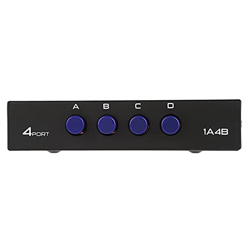 ZJchao Hub USB alimenté 2/4 Ports USB 2.0 Boîte de Commutation de Partage Manuel pour Scanner d'imprimante PC - Commutation Facile des Boutons, Aucun Logiciel Requis, Transfert de Données Rapide,