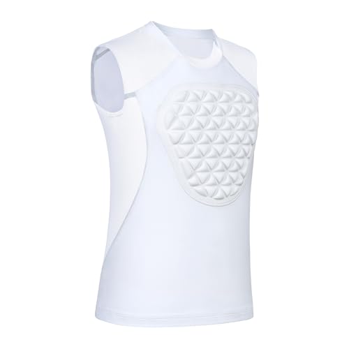 QBK Toddler Baseball Chest Protector Softball Padded Compression Shirt Heart Sternum Guard for T Ball & Football