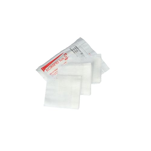 Compresas de gasa estériles sin rayos X, 17 pliegues, 8 capas, 5 cm x 5 cm, caja de 20 x 5 piezas