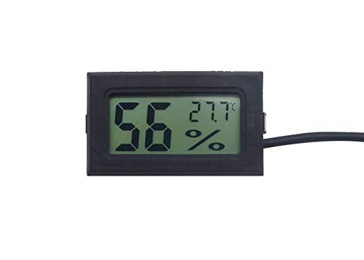 QBM Mini LCD Digital Thermometer Hygrometer Temperature Indoor Convenient Humidity Sensor Instruments Cable (Multicolour) 1