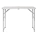 Office Star Resin Multipurpose Rectangle Table, 4-Feet Long, Height Adjustable, Center Folding Table, Light Gray
