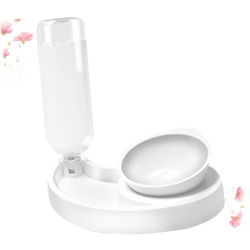 minkissy Hundefutter und Wassernapf Haustiernapf katzenfutter wassernapf Wasserkühler Pets Haustiere Pet Slow Feeder Napf Futternapf für Hunde Fressnapf Katzennapf Weiß