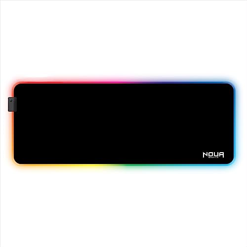 Tapis de souris RGB avec 14 effets lumineux et surface étanche XXL