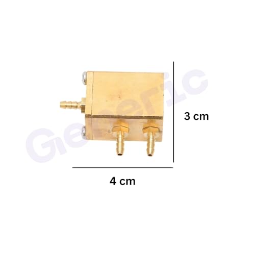 Image of Dental Chair Water Retractive Valve WRV /Pilot Pneumatic Valve - 3mm Nipple Connector, 3 Hole Water Retraction Pressure Regulator for Dental Unit Control (Pack of 1)
