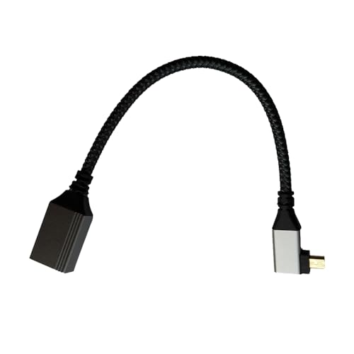 Seadream 4K Angled Micro HDMI to HDMI Adapter Cable 8inch 90°Degree Right Angled Micro HDMI Male to HDMI 2.0 Female Nylon Braided Cable (Type D to Type A) Support 4K/60Hz 1080p (Right Angled)…