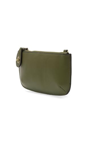 Image of Joy Susan Womens Vegan Leather Mini Crossbody Wristlet Clutch - Olive Grove