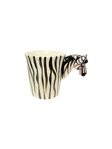 Image of My Family House Zebra Ceramic Mugs 3D Animal Head Handle Mug Novelty Gift Animal Tea Coffee Novelty Handle Thailand