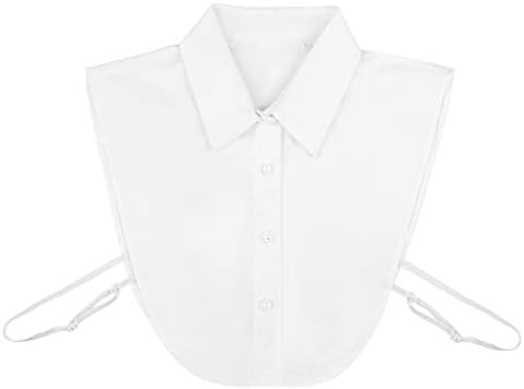 Vosarea Detachable Collar Half Shirt White Fake Collar Blouse Top for Girls Women Ladies