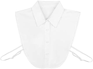 Vosarea Detachable Collar Half Shirt White Fake Collar Blouse Top for Girls Women Ladies