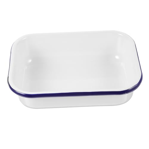 Alipis Bandeja para Hornear Esmaltada Multifuncional Antiadherente para Cocina Almacenamiento Seguro y Rápido Calentamiento