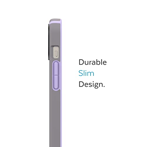 Speck iPhone 15 Plus & 14 Plus Case - Slim Phone Case with Drop Protection, Scratch Resistant with Soft Touch for 6.7 inch iPhone Case - Dual Layer Case, Cloudy Grey/Spring Purple CandyShell Pro - image 3
