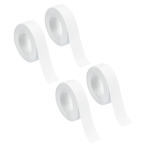 Image of uxcell 4 Rolls White Caulk Sealant Strip Waterproof Self Adhesive 0.87 inch x 10.5Ft Toilet Caulk Tape, Bathtub Caulk Sealing Strip for Kitchen Countertop, Sink, and Floor Edge Protector