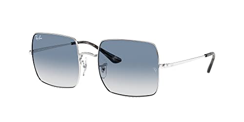 Ray-Ban RB1971 Sunglasses Bundle: RB 1971 SQUARE 91493F Square Silver Clear Gradient B and Universal Anti-slip Silicone Leash