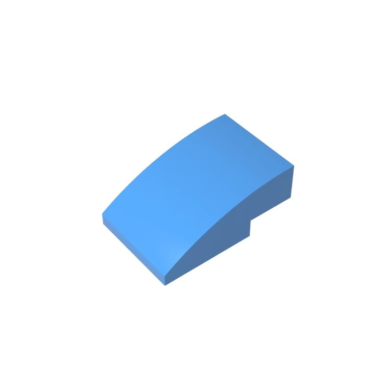24309 Arched Brick Slope Curved 3x2 No Studs 50 Pieces GDS-1123 Compatible with Lego Building Blocks Color:Medium Blue โ image 1