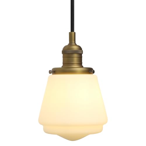 JIMUBEAM Modern Glass Ceiling Pendant Lighting with White Gyro Shaped