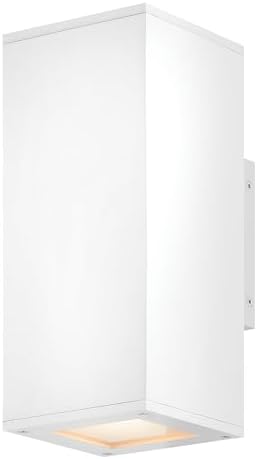 Hinkley Tetra Medium Up/Down Light Wall Sconce, Textured White