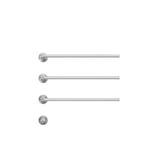 WQPMNYG A: Tendedero calefactable de Acero Inoxidable con Control de Temperatura Constante, 3 Barras, Calentamiento rápido, Plateado, toallero calefactable para baño de Pared.