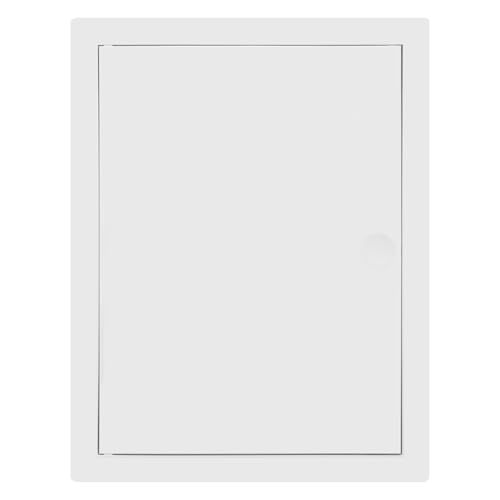 SYSTERM Premium Revisionsklappe mit Flachfront Revisionstür Serviceklappe zur Inspektion und Abdeckung Zum Öffnen drücken Schlosstyp Größe wählbar (Weiß 15x20)